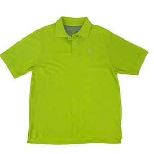 Akademiks Polo Shirt Men's Size L Lime Green Short Sleeve Casual Cotton Blend